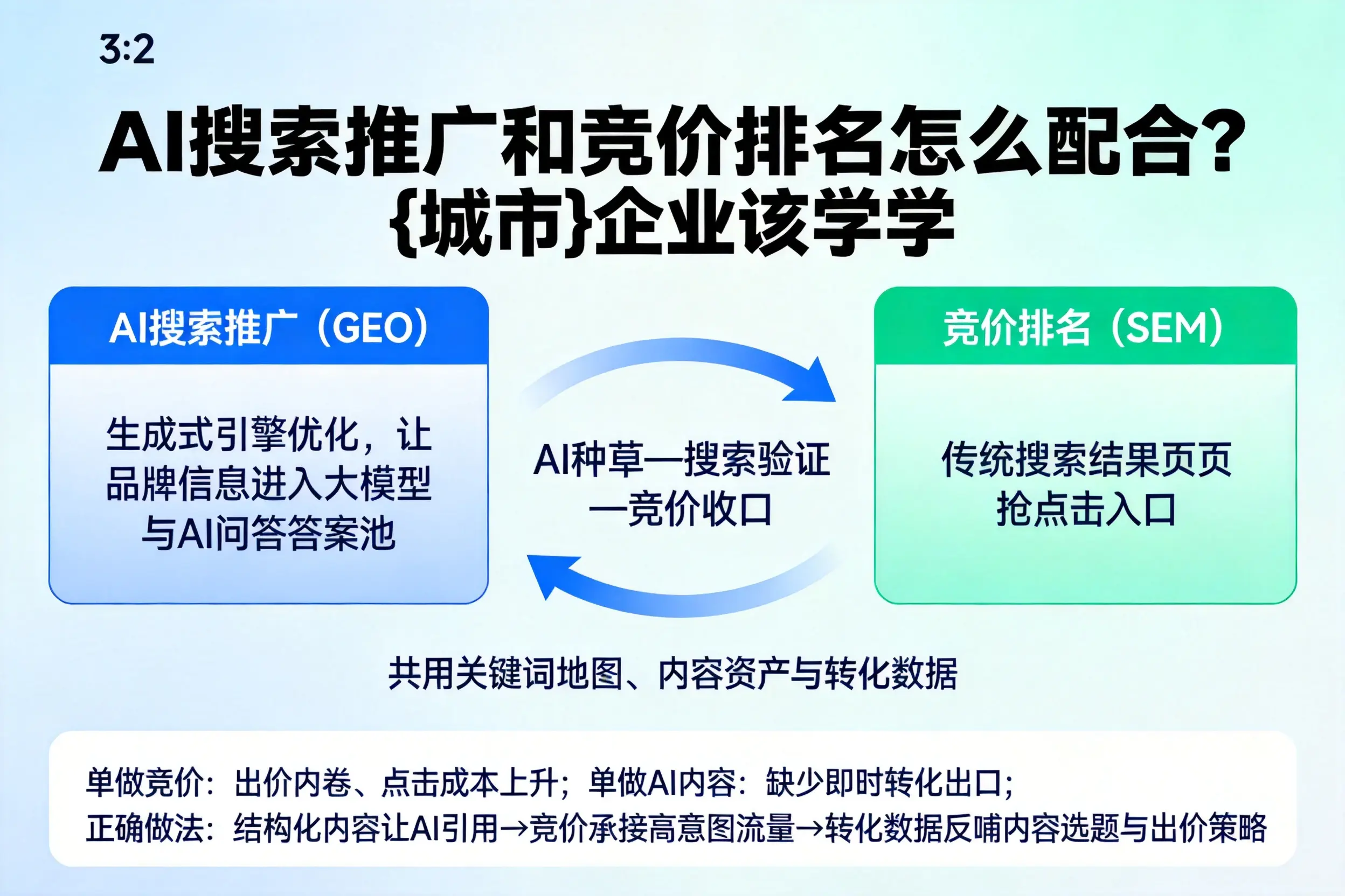 AI搜索推广和竞价排名怎么配合？克孜勒苏企业该学学