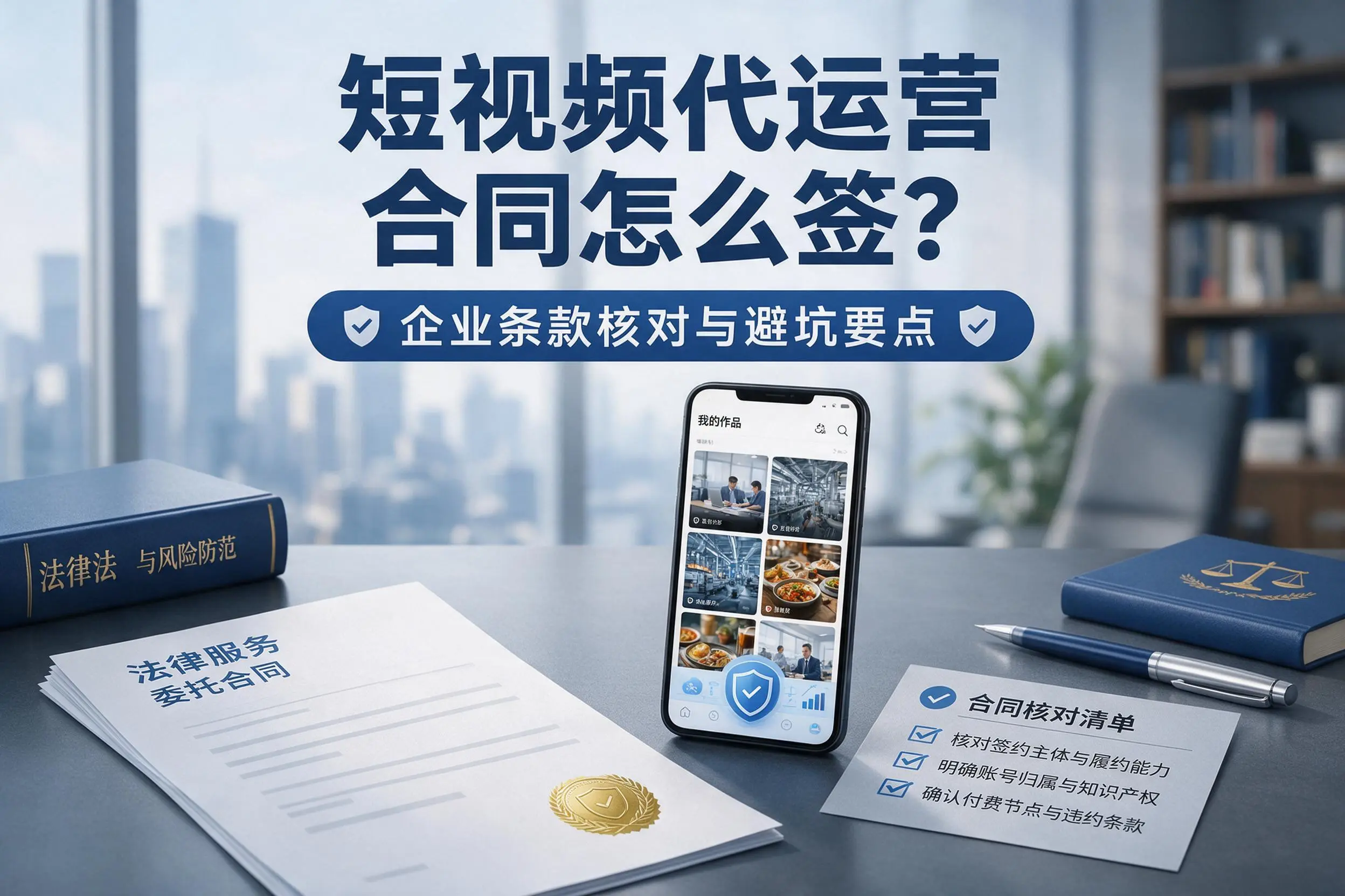 短视频代运营合同怎么签?克孜勒苏企业条款核对与避坑要点