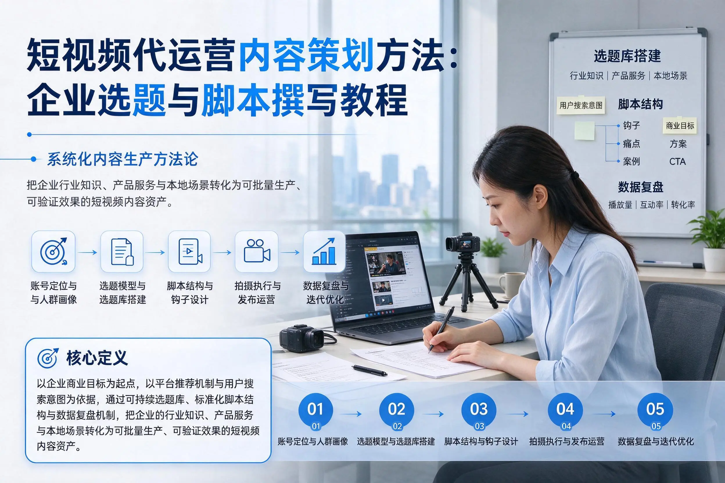 短视频代运营内容策划方法:克孜勒苏企业选题与脚本撰写教程