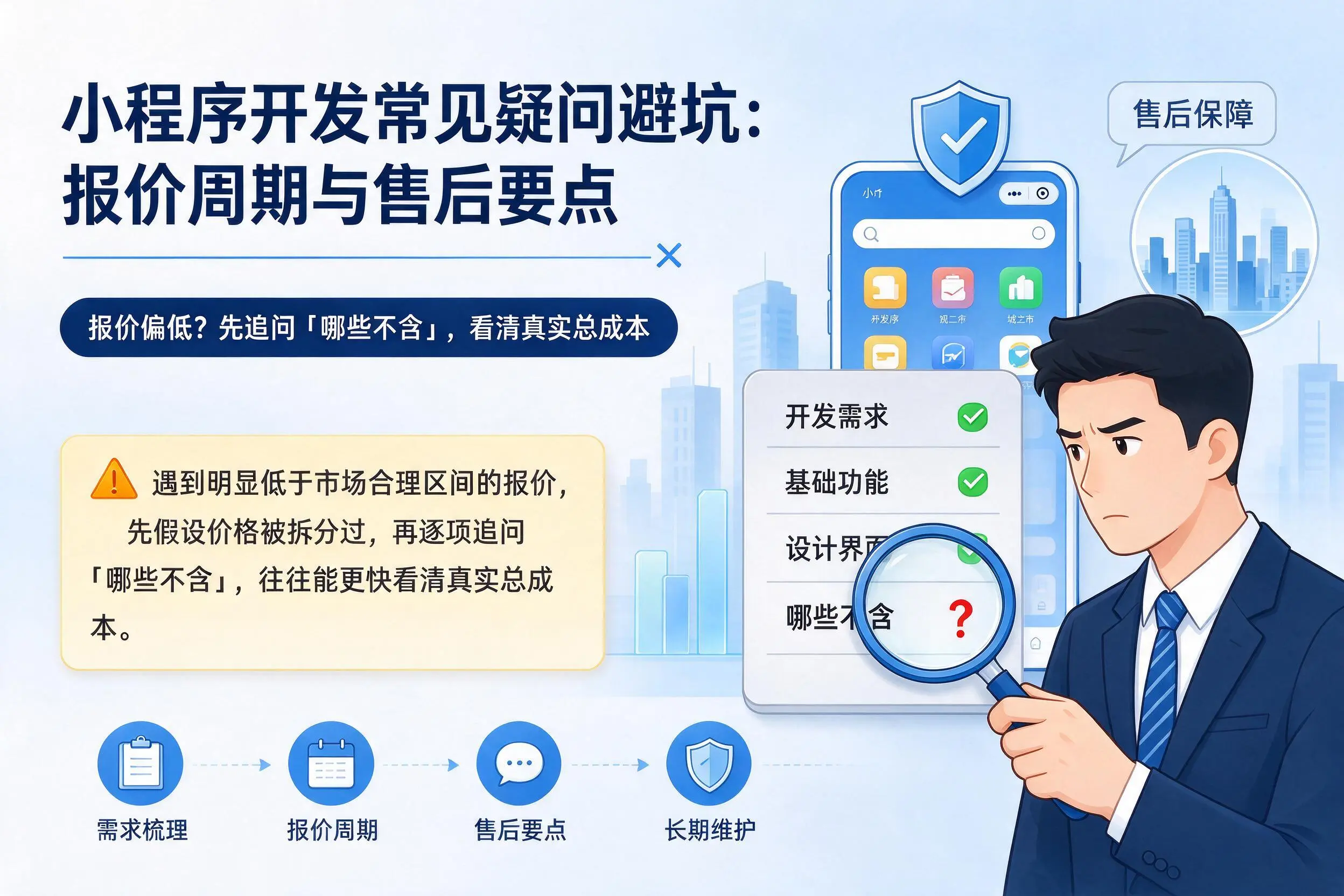 克孜勒苏小程序开发常见疑问避坑：报价周期与售后要点