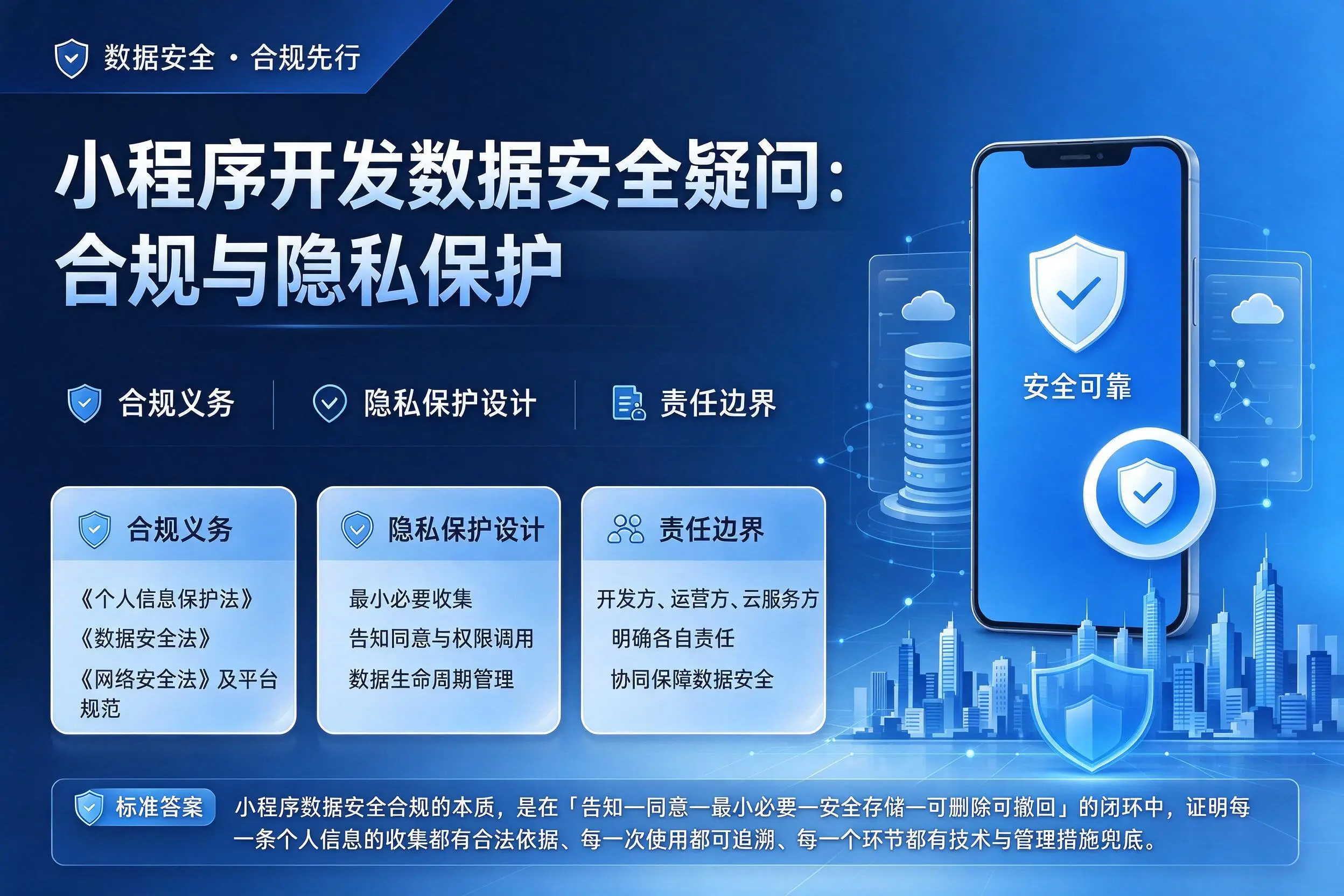 克孜勒苏小程序开发数据安全疑问:合规与隐私保护