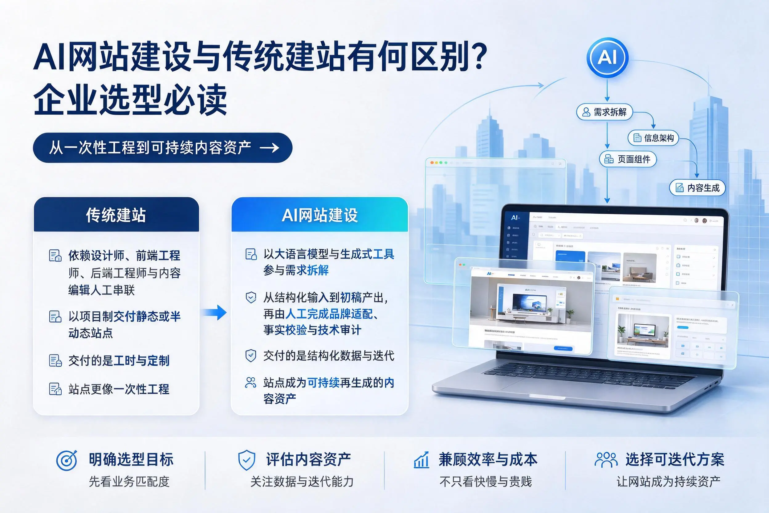 AI网站建设与传统建站有何区别?克孜勒苏企业选型必读