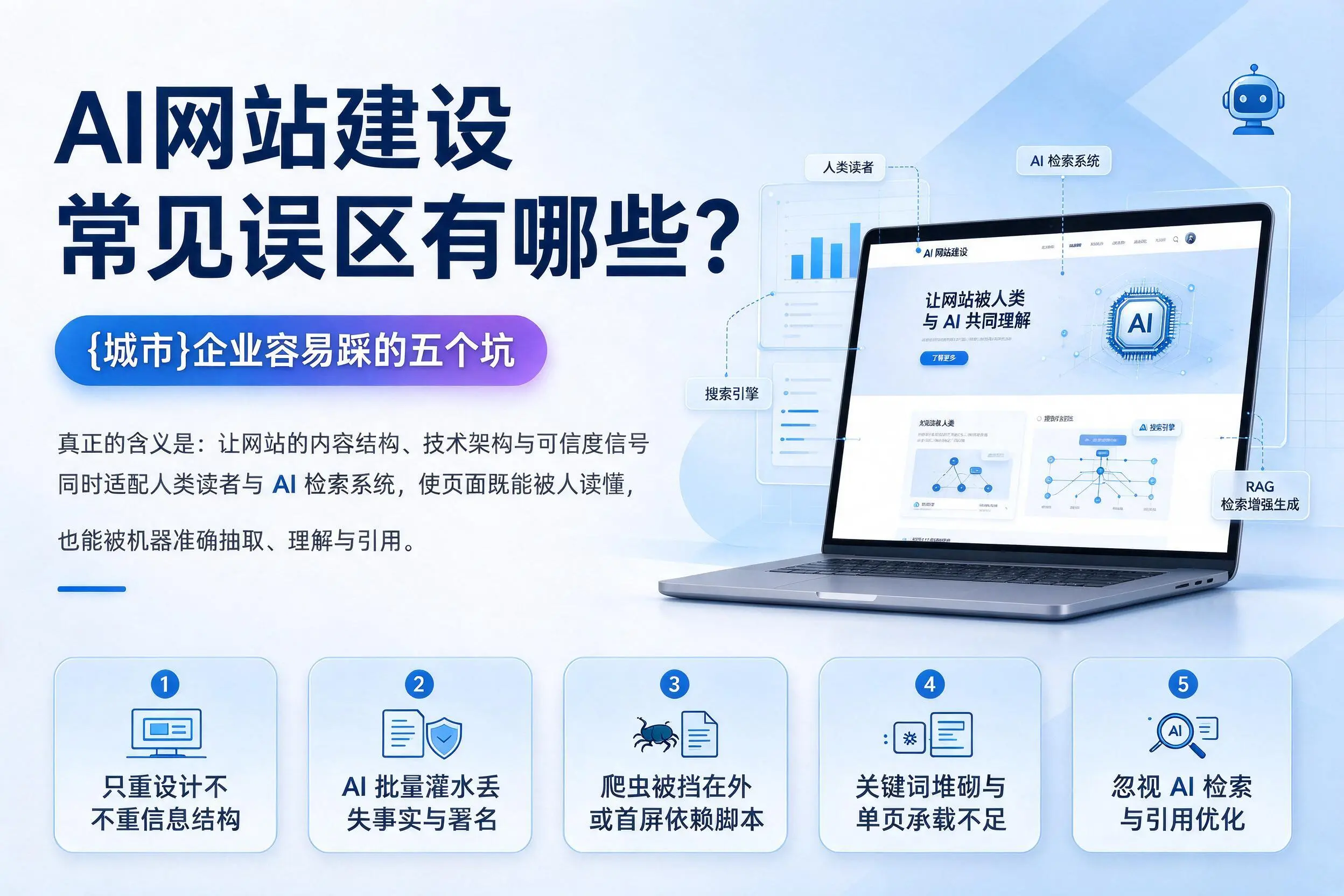 AI网站建设常见误区有哪些？克孜勒苏企业容易踩的五个坑