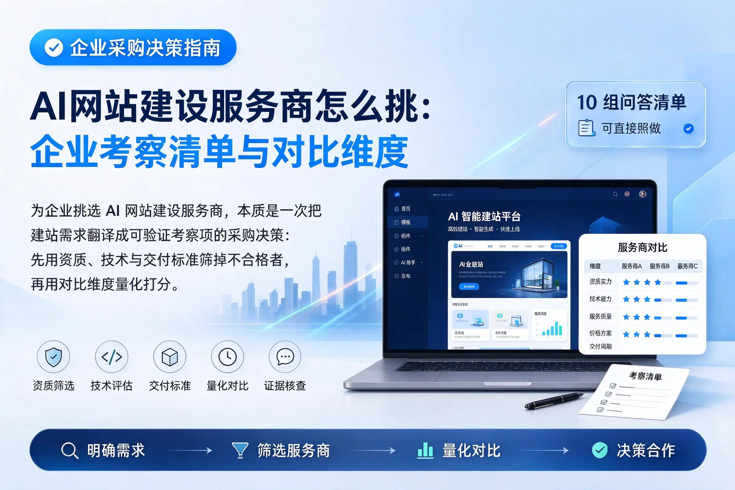 AI网站建设服务商怎么挑：克孜勒苏企业考察清单与对比维度