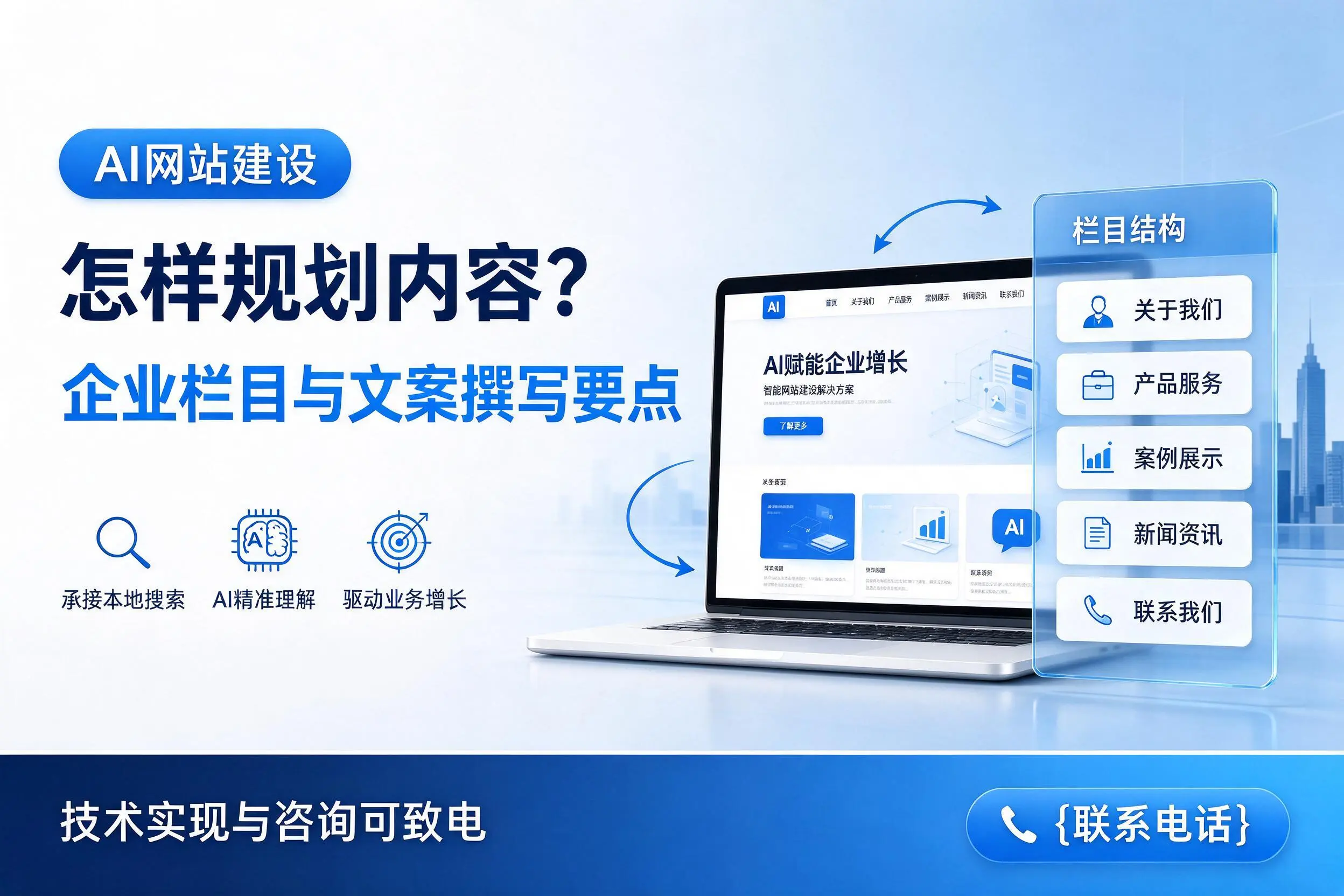 AI网站建设怎样规划内容?克孜勒苏企业栏目与文案撰写要点