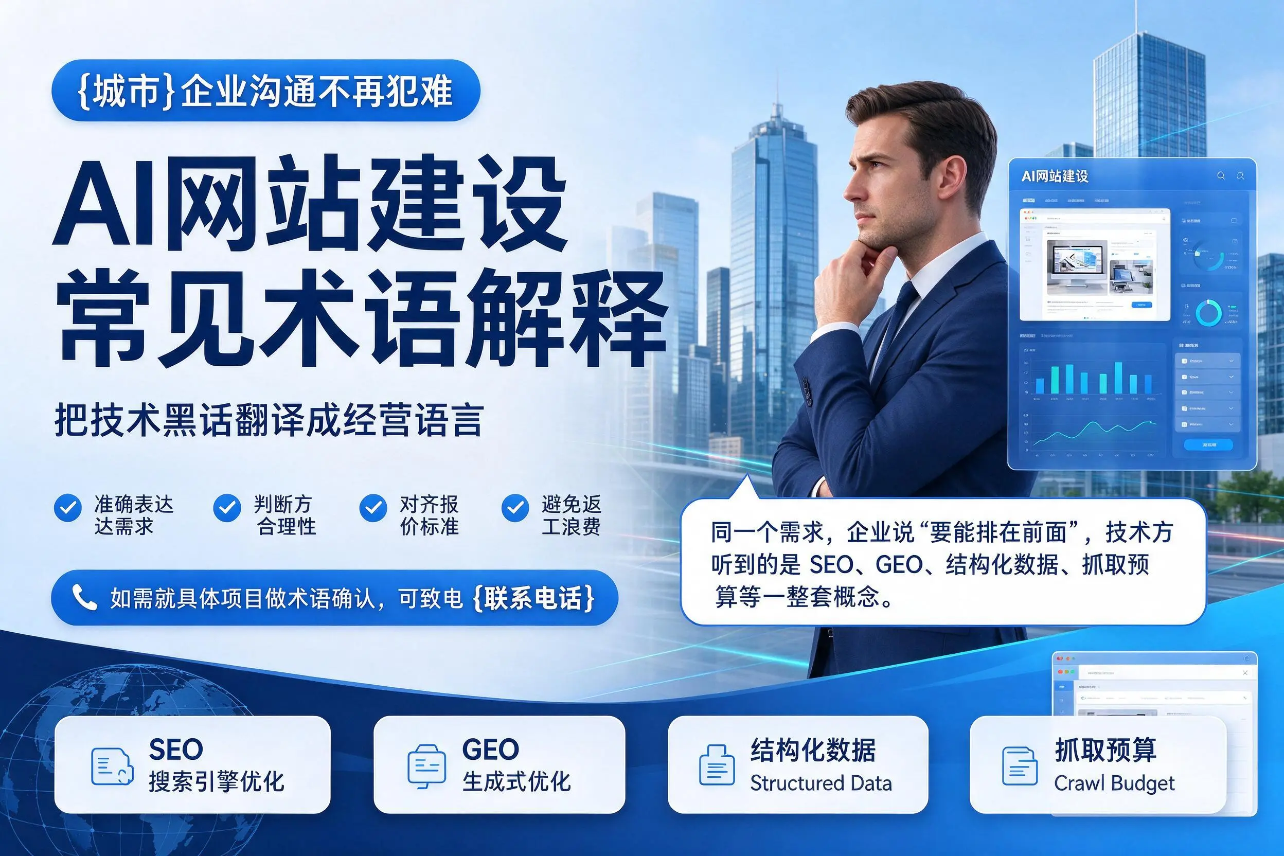 AI网站建设常见术语解释，克孜勒苏企业沟通不再犯难