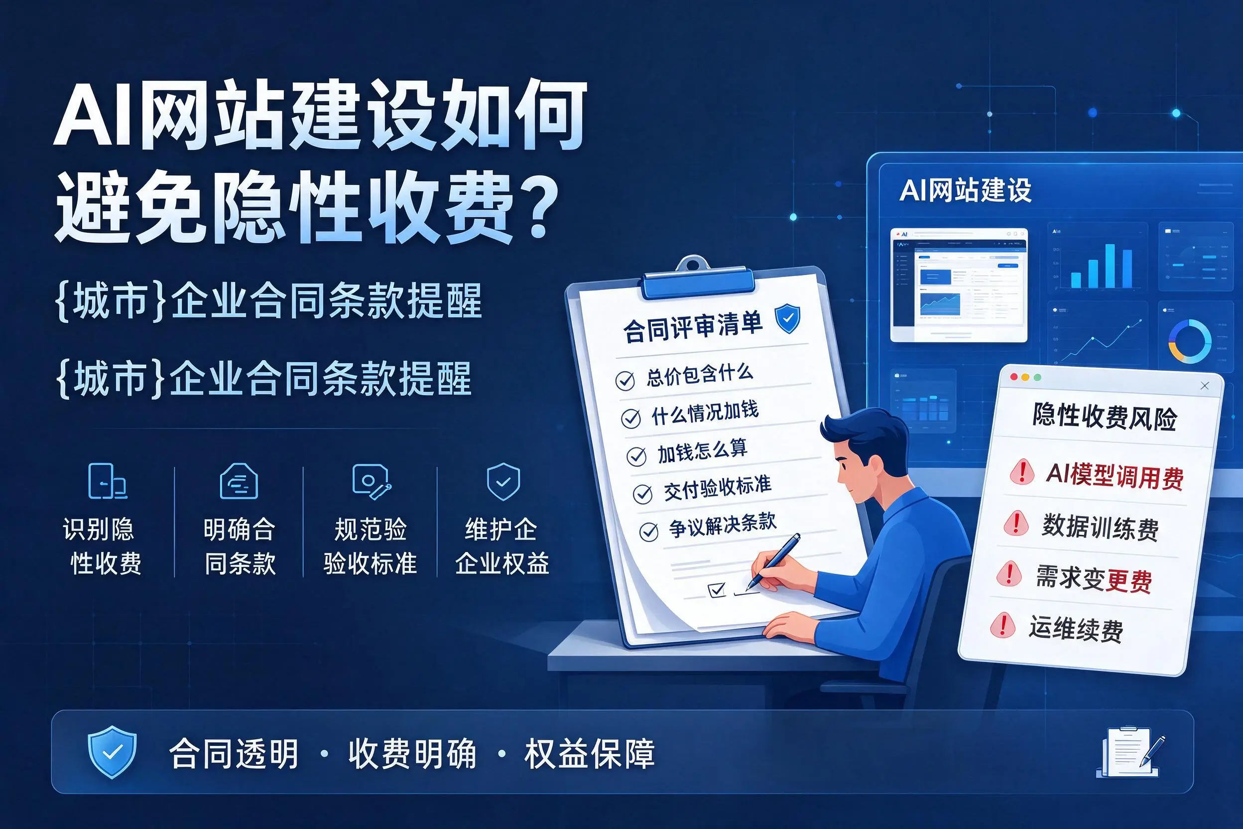 AI网站建设如何避免隐性收费?克孜勒苏企业合同条款提醒