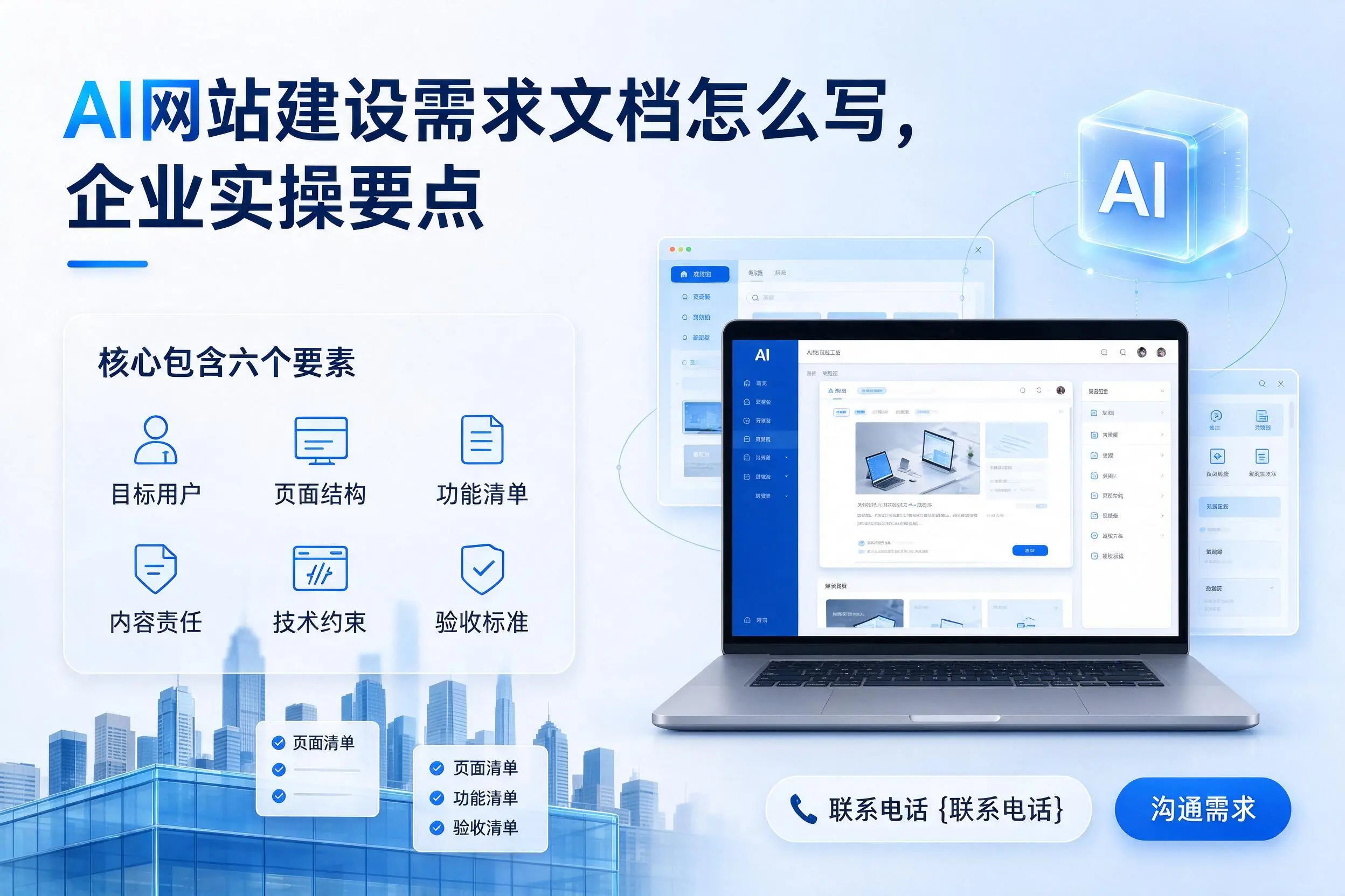 AI网站建设需求文档怎么写,克孜勒苏企业实操要点